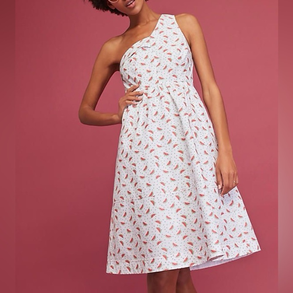 HD in Paris Watermelon Parkbound One-Shoulder Dress